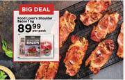Food Lover's Shoulder Bacon-1Kg Per Pack
