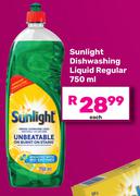 Sunlight Dishwashing Liquid Regular 750ml