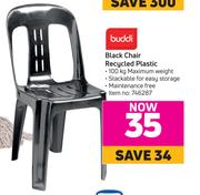 Buddi Black Chair Recycled Plastic