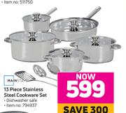 Mainstays 13 Piece Stainless Steel Cookware Set