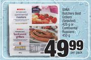 Spar Butchers Best Grillers (Selected) 425g Or Continental Russians 450g-Per Pack