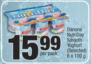 Danone NutriDay Smooth Yoghurt (Selected)-6 x 100g Per Pack