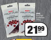 Spar Fruit Fuel Cranberries-100g Each