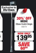 Medic Elbow Crutch Single