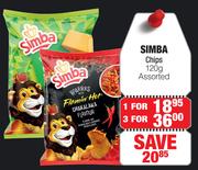 Simba Chips Assorted- For 1 x 120g