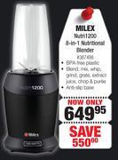 Milex Nutri1200 8-In-1 Nutritional Blender
