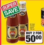 All Gold Tomato Sauce-For 2 x 700ml
