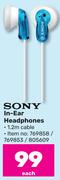 Sony In Ear Headphones-Each