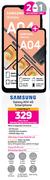2 x Samsung Galaxy A04 4G Smartphone-On 1GB Red Top Up Core More Data + On Promo 70
