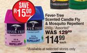 Fever Tree Scented Candle Fly & Mosquito Repellent Assorted-250g Each
