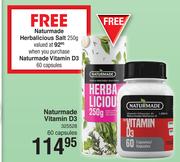 Naturmade Vitamin D3-60 Capsules