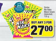 Simba Nik Naks Maize Snack (Selected)-For Any 3 x 135g
