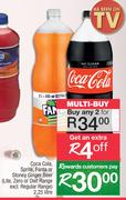 Coca-Cola, Sprite, Fanta Or Stoney Ginger Beer-Any 2 x 2.25Ltr