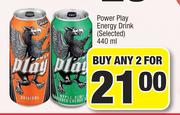Power Play Energy Drink-For Any 2 x 440ml