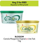 Blossom Canola Margarine Original Or Lite Tub-For 2 x 1Kg