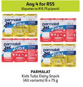 Parmalat Kids Tubz Dairy Snack (All Variants)-For Any 4 x 6 x 75g