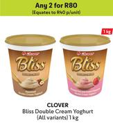 Clover Bliss Double Cream Yoghurt (All Variants)-For 2 x 1Kg