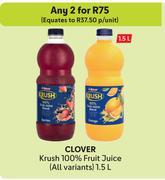 Clover Krush 10% Fruit Juice (All Variants)-For 2 x 1.5L