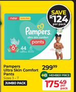 Pampers Ultra Skin Comfort Pants Jumbo Pack Sizes 3-7-Per Pack