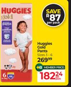Huggies Gold Pants Sizes 3-6-Per Pack