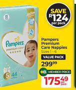 Pampers Premium Care Nappies Value Pack Sizes 1-6-Per Pack