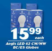 Aegis LED 62 CW/WW BC/ES Globes-Each