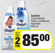 Comfort Concentrated Fabric Conditioner Assorted-For Any 2 x 800ml