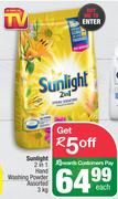 Sunlight 2 In 1 Hand Washing Powder Assorted-3kg Each