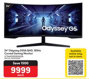 Samsung 34" Odyssey G55A QHD, 165Hz Curved Gaming Monitor LC34AG550EAXXA