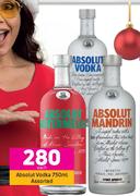 Absolut Vodka Assorted-750ml Each