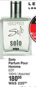 Lentheric Solo Parfum Pour Homme Assorted-100ml