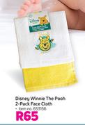 Disney Winnie The Pooh 2 Pack Face Cloth