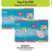 Nutriday Smooth Dairy Snack (All Variants)-For 2 x 6 x 100g