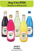 Rose's Cordials (All Variants)-For 2 x 750ml