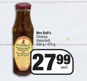Mrs Ball's Chutney (Assorted)-450g/470g Each