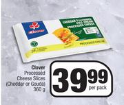 Clover Processed Cheese Slices Cheddar Or Gouda-360g Per Pack