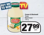 Crosse & Blackwell Tangy Mayonnaise-750g Each
