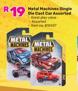 Zuru Metal Machines Single Die Cast Car Assorted