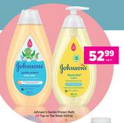 Johnson's Gentle Protect Bath Or Top To Toe Wash-500ml Each