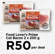 Food Lover's Prime Cut Bacon-2 x 200g Per Deal
