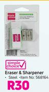 Simple Choice Eraser & Sharpener