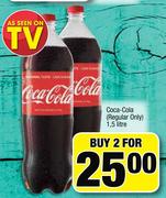 Coca Cola(Regular Only)-2 x 1.5Ltr