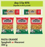 Pasta Grande Spaghetti Or Macaroni-For 5 x 500g
