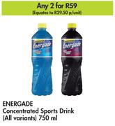 Energade Concentrated Sports Drink (All Variants)-For 2 x 750ml