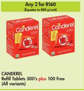 Canderel Refill Tablets 500's Plus 100 Free (All Variants)-For 2