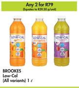 Brookes Low Cal (All Variants)-For 2 x 1L