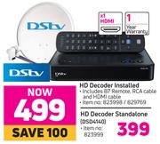 DSTV HD Decoder Installed