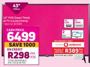 LG 43" (109cm) FHD Smart ThinQ AI TV 43LM6370PVA