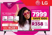 LG 50" (127cm) UHD Smart ThinQ TV 824842-On MyGig 5 Contract
