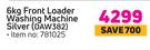 Defy 6kg Front Loader Washing Machine (Silver) DAW382